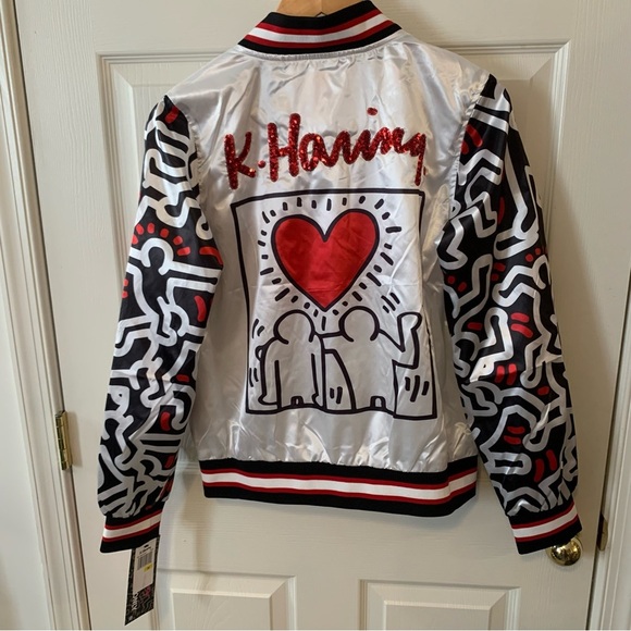 NWT Keith Haring X Members Only Bomber Windbreaker - Picture 3 of 4